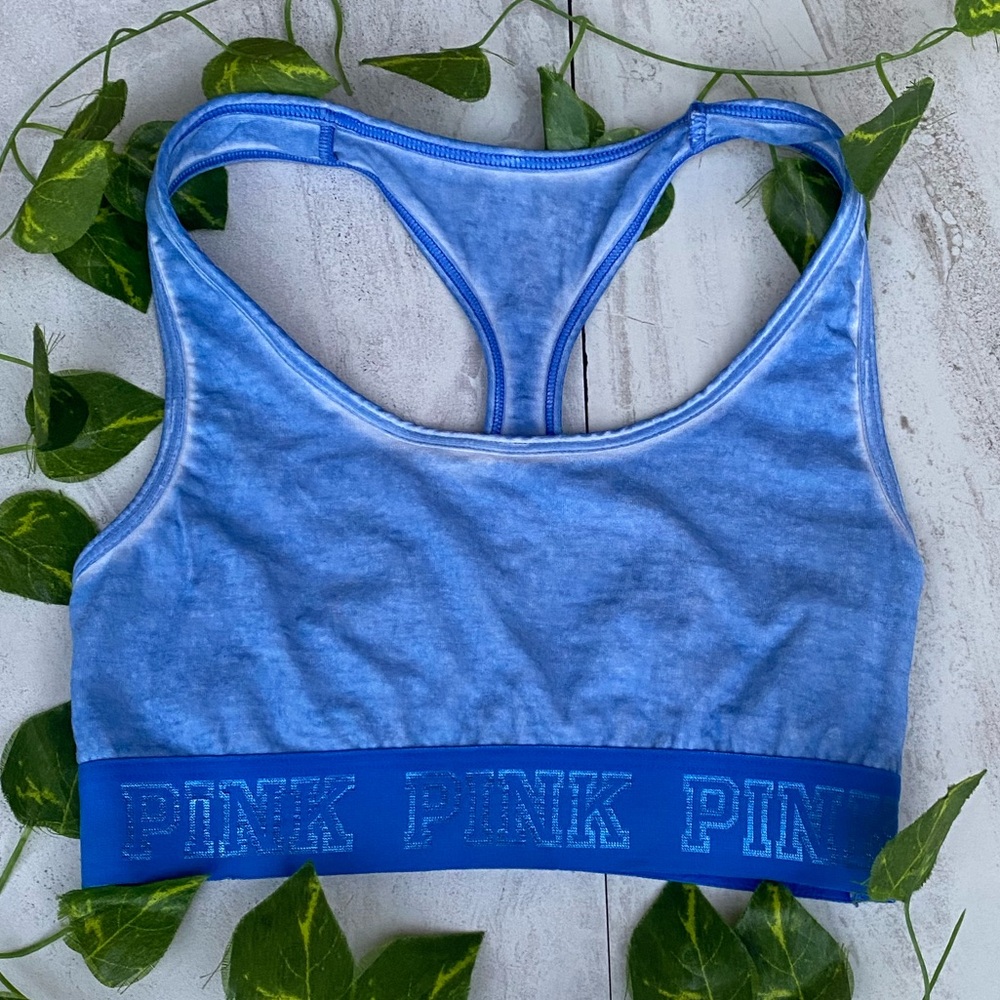 Victoria’s Secret PINK Tie Dye Faded Athletic Loungewear Sports Bra Top VS